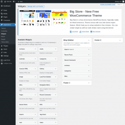 Page screenshot: Widgets ‹ Test site — WordPress