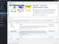 Page screenshot: Plugins ‹ Test site — WordPress