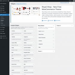 Page screenshot: Widgets ‹ Test site — WordPress