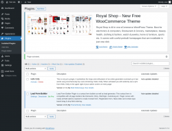 Page screenshot: Plugins ‹ Test site — WordPress