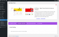 Page screenshot: Lead Form → Add Forms → Email Setting