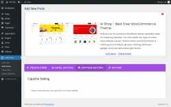 Page screenshot: Lead Form → Add Forms → Captcha Setting