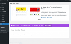 Page screenshot: Lead Form → Add Forms → Setting