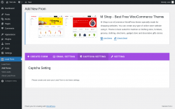 Page screenshot: Lead Form → Add Forms → Captcha Setting
