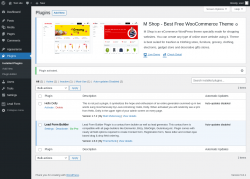 Page screenshot: Plugins ‹ Test site — WordPress