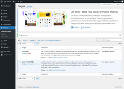 Page screenshot: Plugins ‹ Test site — WordPress