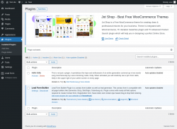 Page screenshot: Plugins ‹ Test site — WordPress