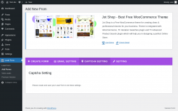 Page screenshot: Lead Form → Add Forms → Captcha Setting