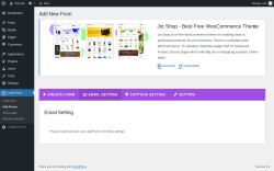 Page screenshot: Lead Form → Add Forms → Email Setting