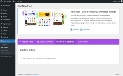 Page screenshot: Lead Form → Add Forms → Captcha Setting