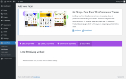 Page screenshot: Lead Form → Add Forms → Setting
