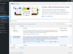 Page screenshot: Plugins ‹ Test site — WordPress