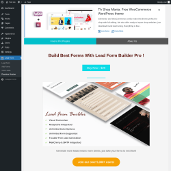 Page screenshot: Lead Form → Premium Version