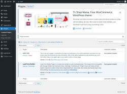 Page screenshot: Plugins ‹ Test site — WordPress