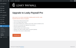 Page screenshot: Leaky Paywall → Upgrade