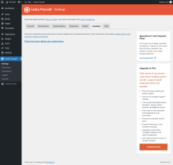 Page screenshot: Leaky Paywall → Licenses