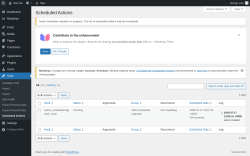 Page screenshot: Tools → Scheduled Actions
