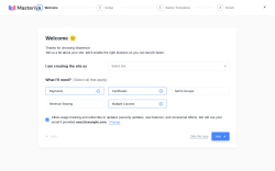 Page screenshot: Masteriyo LMS - Onboarding