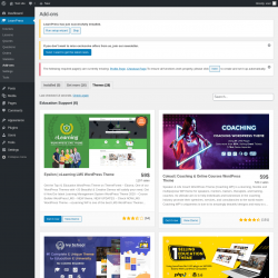 Page screenshot: LearnPress  → Add-ons → Themes (28)