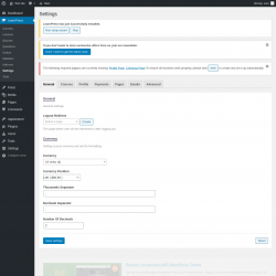 Page screenshot: LearnPress  → Settings