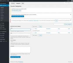 Page screenshot: LearnPress  → Categories