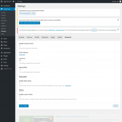 Page screenshot: LearnPress  → Settings → Advanced
