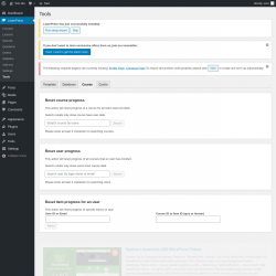 Page screenshot: LearnPress  → Tools → Course