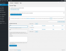 Page screenshot: LearnPress  → Tags