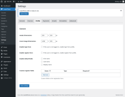 Page screenshot: LearnPress → Settings → Profile