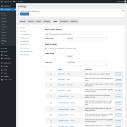 Page screenshot: LearnPress → Settings → Emails