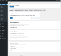 Page screenshot: LearnPress → Tools