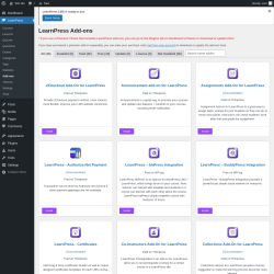 Page screenshot: LearnPress &rarr; Add-ons