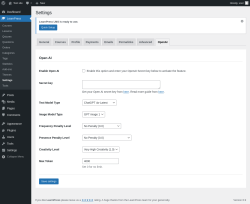 Page screenshot: LearnPress &rarr; Settings &rarr; OpenAI