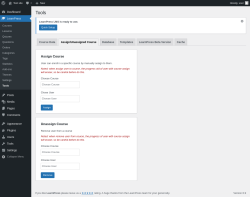 Page screenshot: LearnPress &rarr; Tools &rarr; Assign/Unassigned Course