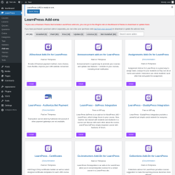 Page screenshot: LearnPress &rarr; Add-ons