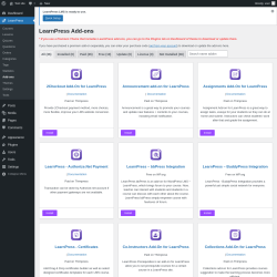 Page screenshot: LearnPress &rarr; Add-ons