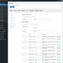 Page screenshot: LearnPress &rarr; Settings &rarr; Emails