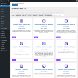 Page screenshot: LearnPress &rarr; Add-ons