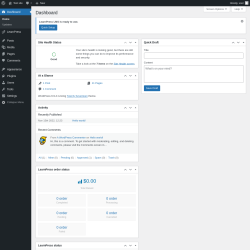 Page screenshot: Dashboard &lsaquo; Test site &mdash; WordPress