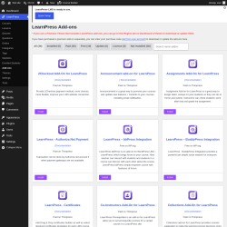Page screenshot: LearnPress &rarr; Add-ons
