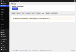 Page screenshot: LearnPress &rarr; Settings &rarr; MCP