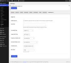 Page screenshot: LearnPress &rarr; Settings &rarr; LearnPress AI