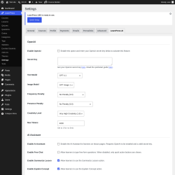Page screenshot: LearnPress &rarr; Settings &rarr; LearnPress AI
