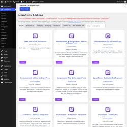 Page screenshot: LearnPress &rarr; Add-ons