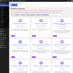 Page screenshot: LearnPress &rarr; Add-ons