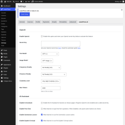 Page screenshot: LearnPress &rarr; Settings &rarr; LearnPress AI