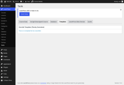 Page screenshot: LearnPress &rarr; Tools &rarr; Templates