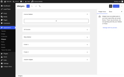 Page screenshot: Widgets &lsaquo; Test site &mdash; WordPress