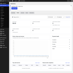 Page screenshot: LearnPress &rarr; Statistics &rarr; Orders