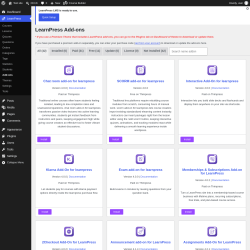 Page screenshot: LearnPress &rarr; Add-ons